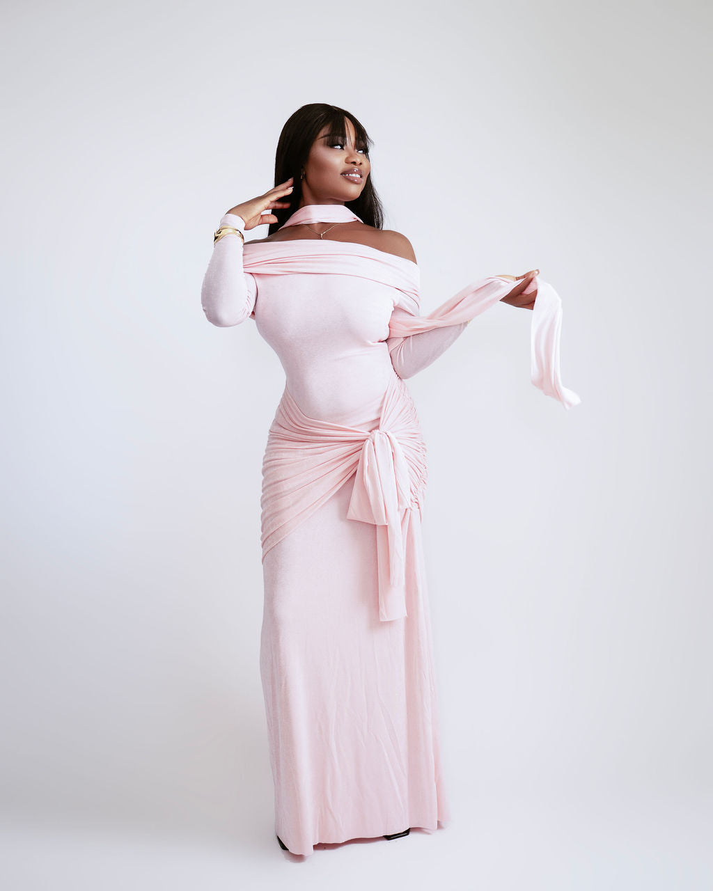 The Aurelia Knot-Drape Gown