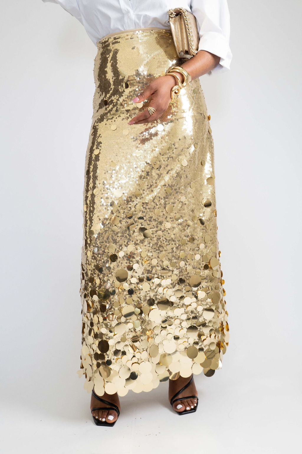 Aurelia Sequin Midi Skirt