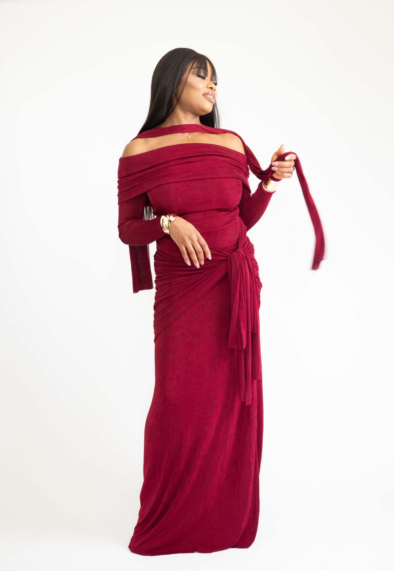 The Aurelia Knot-Drape Gown