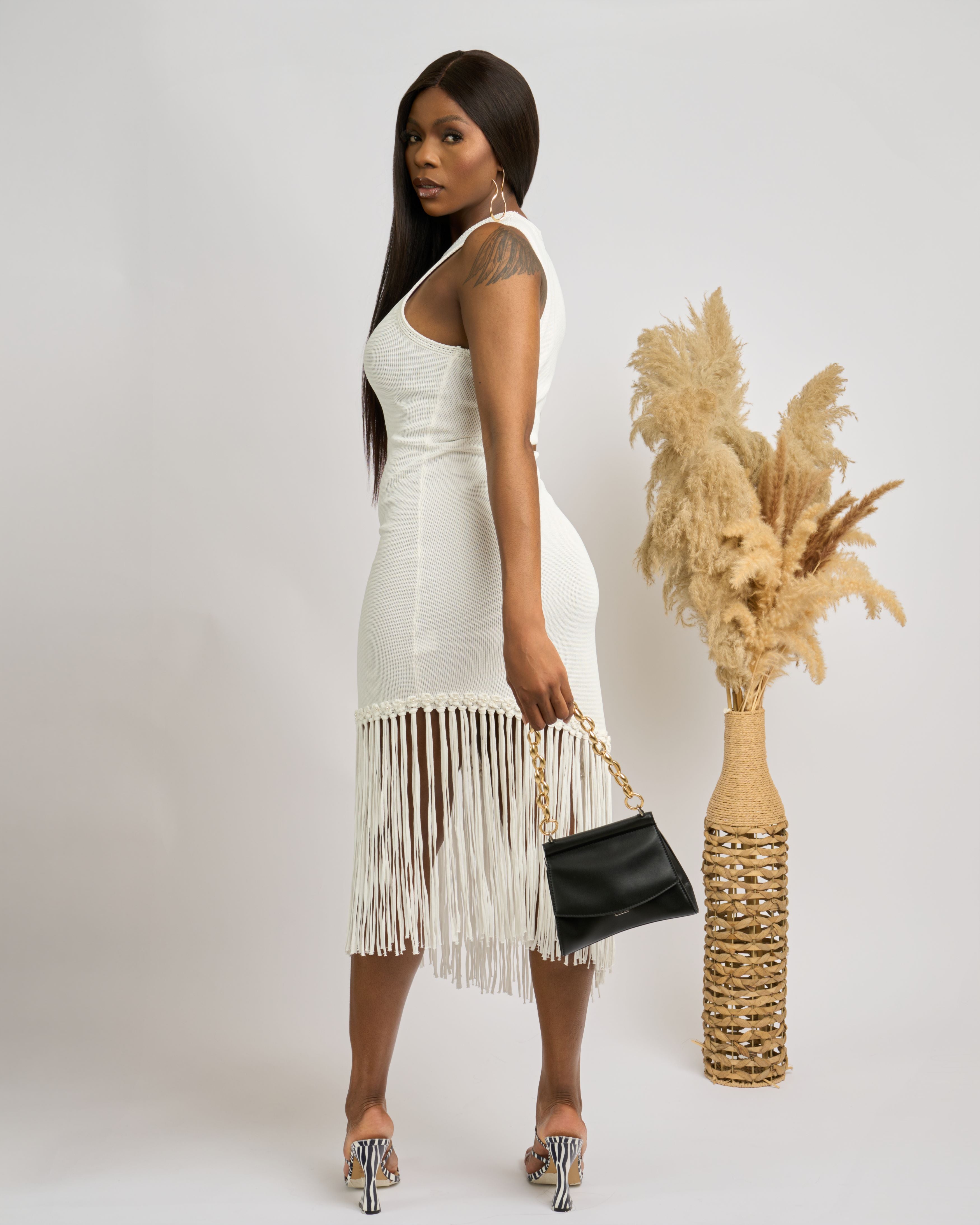 RIVIERA FRINGE DRESS