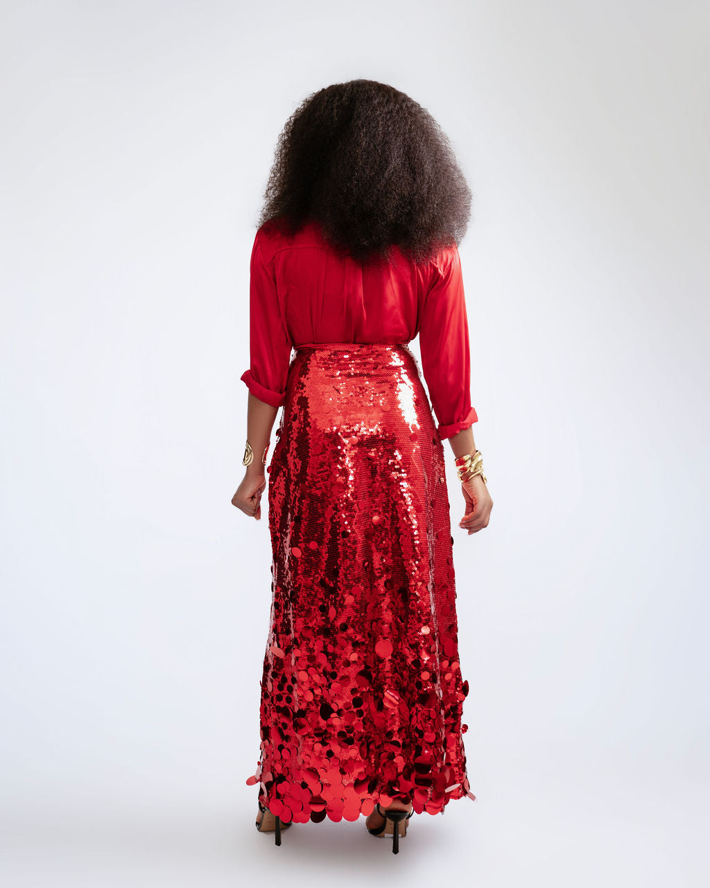 Aurelia Sequin Midi Skirt