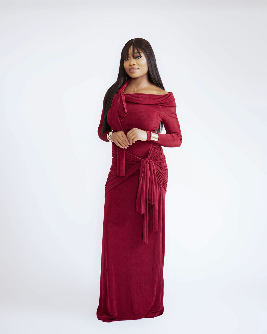 The Aurelia Knot-Drape Gown